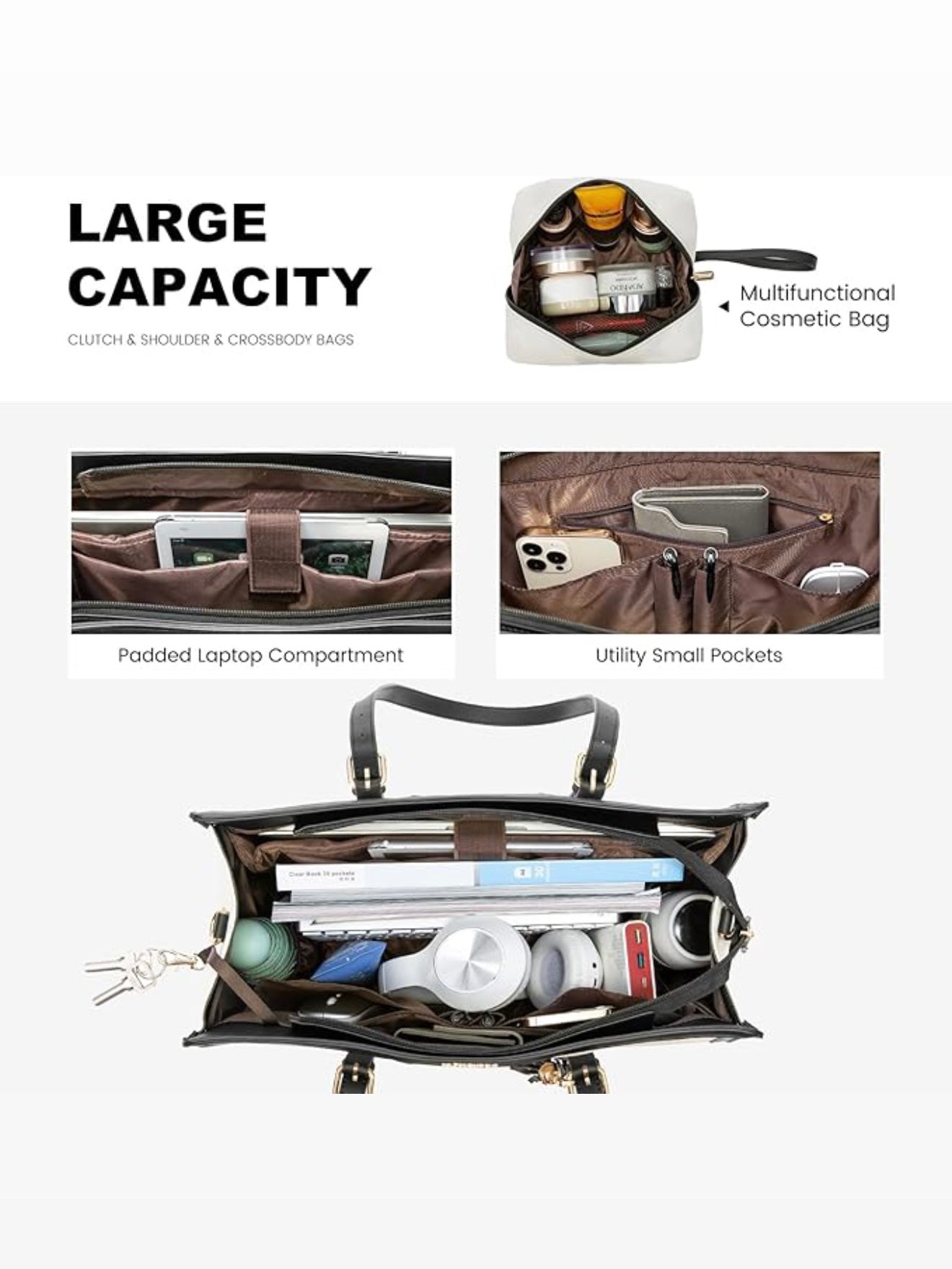 2Pcs Mored Laptop Bag, 15.6
